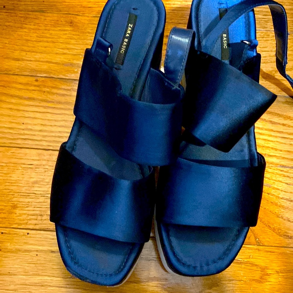 Navy Blue Platform sandals